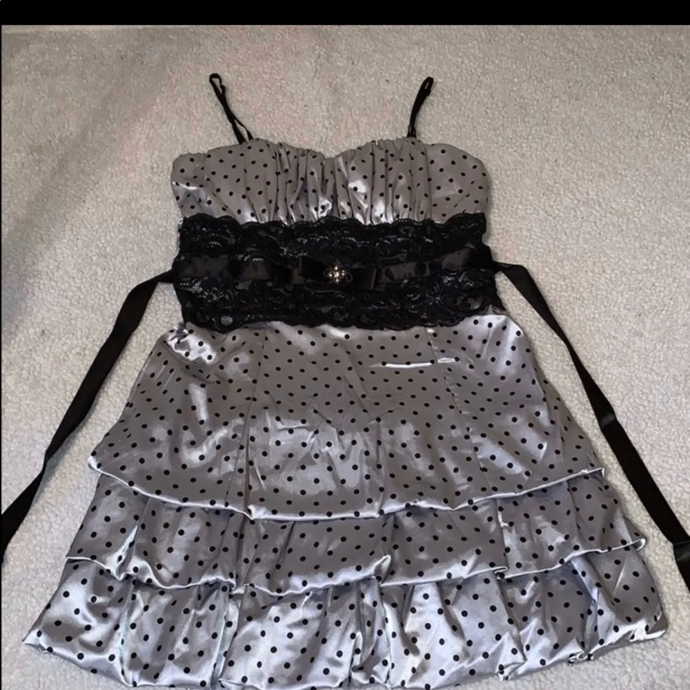 Mystic polka dot lace dress